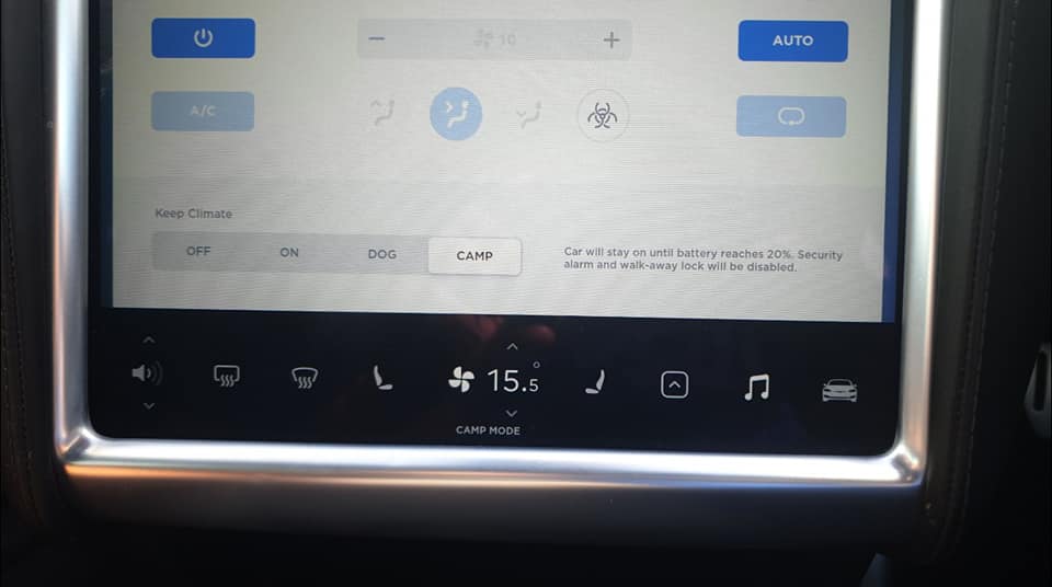 Tesla Camp Mode Battery Drain