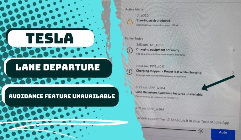 Tesla Lane Departure Avoidance Features Unavailable